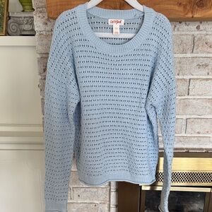 Cat & Jack Women's Sky Blue Knit Sweater